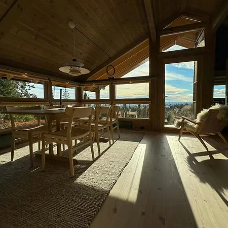 Design Cabin With Panoramic Views Near Sjusjoen Holiday home